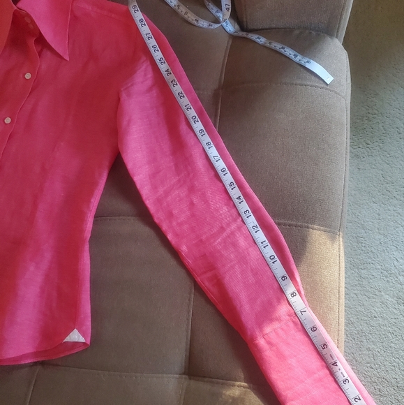 💯 Domenico Vacca Italian Linen Blouse - Picture 8 of 16